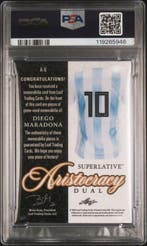 2023 Leaf Superlative Diego Maradona A6 Memorabilia kaart,