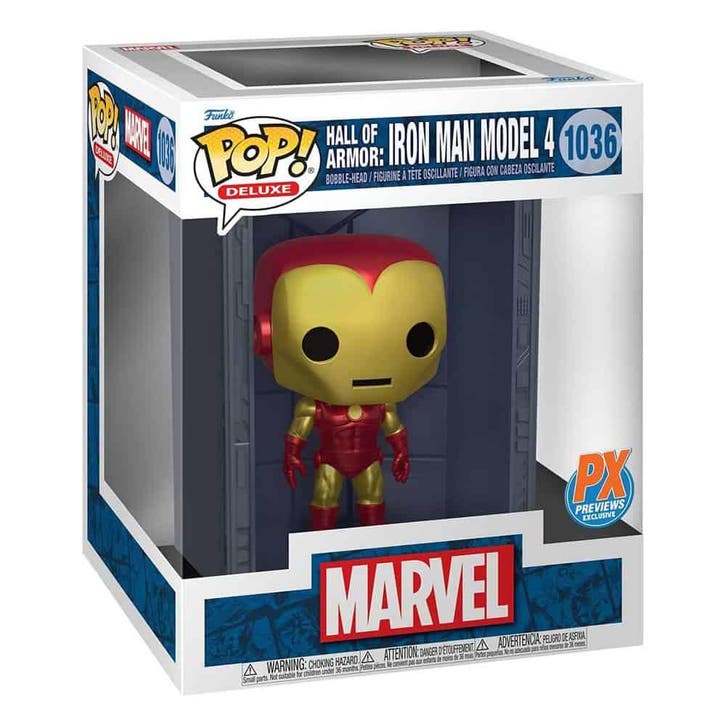 Funko pop! Deluxe 1036 Hall of armor: Iron man Model 4, Collections, Jouets miniatures, Enlèvement ou Envoi