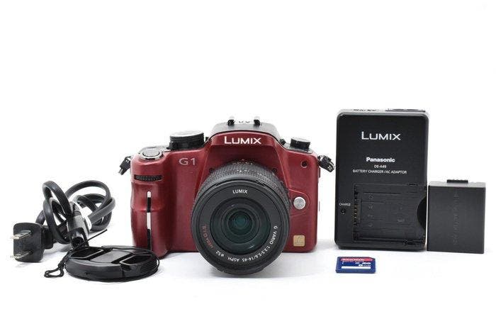 Panasonic LUMIX DMC-G1 Red + G VARIO 3.5-5.6/14-45mm MEGA, Audio, Tv en Foto, Fotocamera's Digitaal