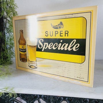 Super Speciale Bier, Reclamebord, Gesigneerd..1950 -