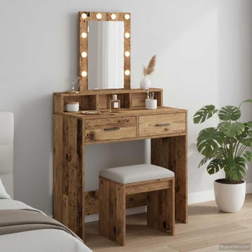 vidaXL Kaptafel Bruin 79 x 41 x 140 cm Bewerkt hout, Verzenden, Nieuw