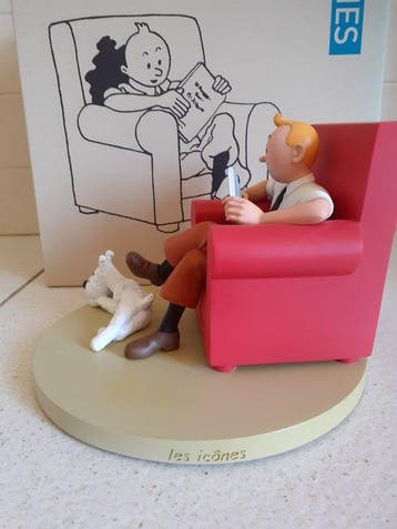 Tintin - 1 Figurine - Moulinsart - Fauteuil Rouge #46404 -, Nieuw