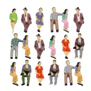 Set figuren zittend - 18 stuks - eigen merk, Hobby & Loisirs créatifs, Modélisme | Figurines & Dioramas, Verzenden