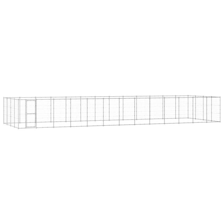 vidaXL Hondenkennel 53,24 m² gegalvaniseerd staal, Dieren en Toebehoren, Hondenbenches, Nieuw, Verzenden