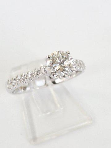 Verlovingsring - 14 karaat Witgoud - 0.97ct. tw. Diamant