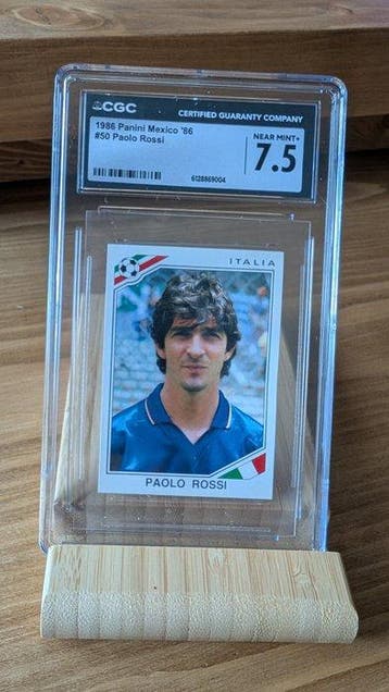 1986 Panini Mexico 86 World Cup Paolo Rossi #50 - CGC 7.5 -