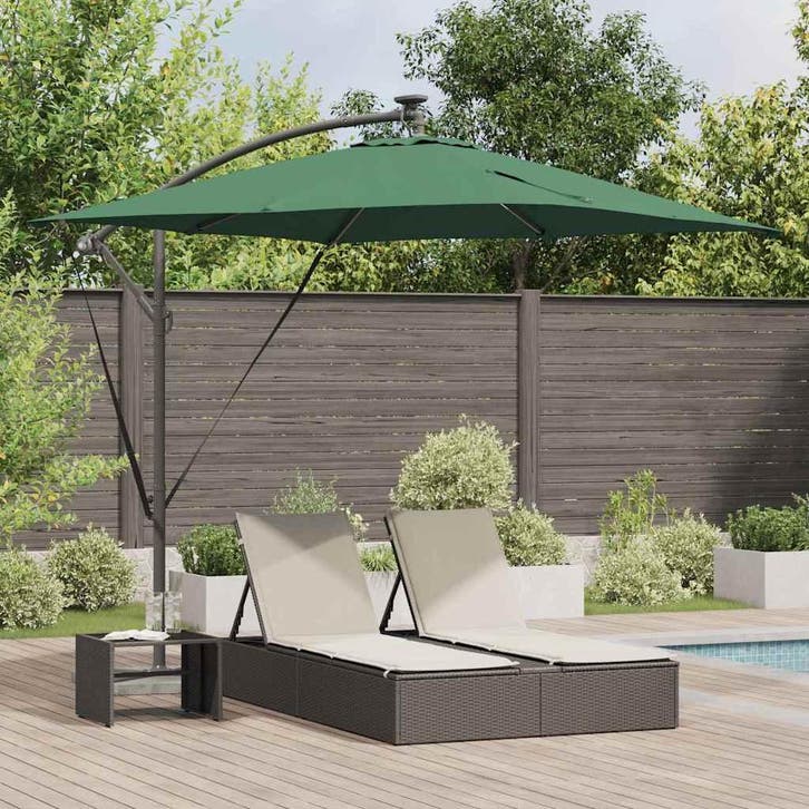 vidaXL Parasol Groen 249 x 249 x 250 cm Polyester en, Tuin en Terras, Parasols, Nieuw, Verzenden