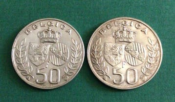 België. 50 Franken 1958/196O (Zonder minimumprijs)
