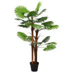 vidaXL Kunstmatige Fan Palmboom Groen 75 x 25 x 180 cm Stof, Verzenden