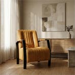 Leren fauteuil Glamour - Kenia Cognac (cognac), Ophalen of Verzenden