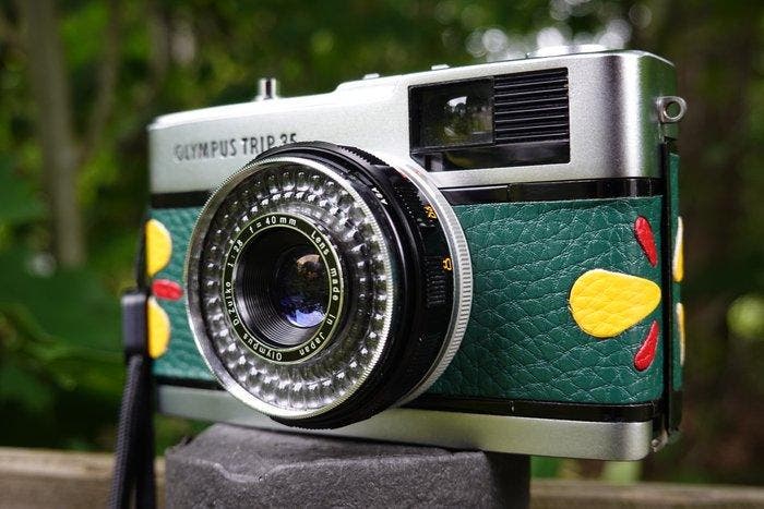 Olympus Trip 35 limited edition Flower met 2.8 40mm zuiko, Audio, Tv en Foto, Fotocamera's Analoog