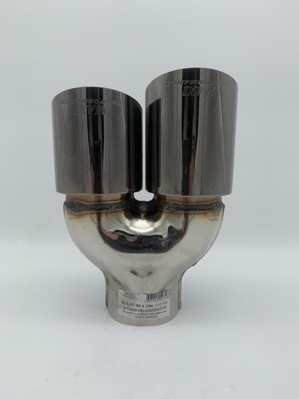 Sierstuk black pearl RVS Dubbel Rond – versprongen – 2 x 76, Autos : Pièces & Accessoires, Systèmes d'échappement, Enlèvement ou Envoi