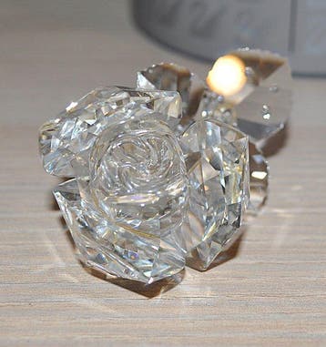 Swarovski - Figure - Rosa in cristallo Swarovski - Cristal