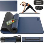 Yogamat - Fitness mat - Sportmat - Yoga mat extra dik - Blau, Verzenden, Nieuw