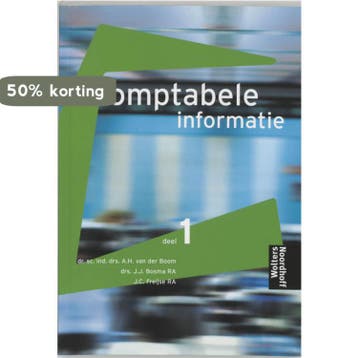 Comptabele informatie 1 9789001109899 A.H. van der Boom, Verzenden, A.H. van der Boom