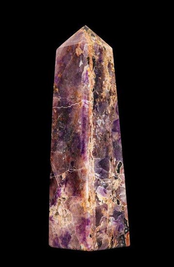 1,95 kg Super Seven Crystal Obelisk - 25 cm facetterde