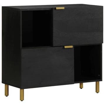 Zwart Dressoir 80cm | Retour Deal | Sla nu je slag!, Huis en Inrichting, Kasten | Dressoirs, Verzenden, 50 tot 100 cm, Zo goed als nieuw