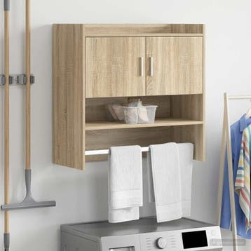 vidaXL Wandplank Muurmontage Sonoma Eiken 80 x 36 x 80 cm, Verzenden