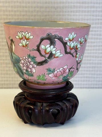 Tasse - Joli tasse fencai Chine Qing - Porcelaine - Joli