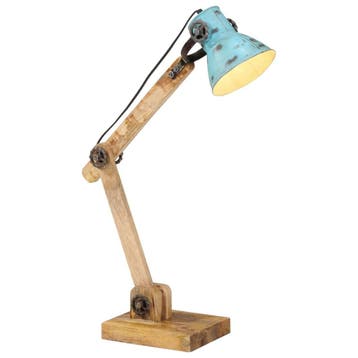 vidaXL Bureaulamp 25 W E27 23x18x96 cm verweerd blauw, Verzenden, Nieuw