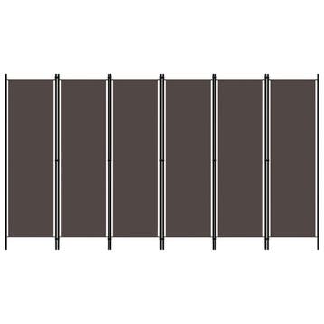 vidaXL Kamerscherm met 6 panelen 300x180 cm bruin, Verzenden