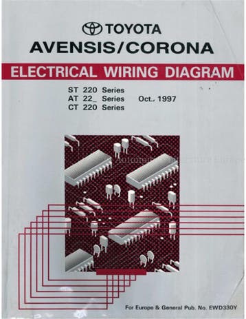 1997 TOYOTA AVENSIS | CORONA ELECTRISCHE SCHEMA