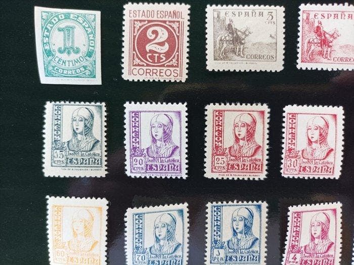 Spanje 1937/1940 - Cijfers, CID en Isabel - EDIFIL 2026 -, Postzegels en Munten, Postzegels | Europa | Spanje