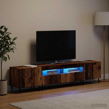 vidaXL 3-delige LED TV-kast Oud hout Bewerkt hout, Verzenden, Nieuw