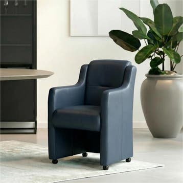 Set van 8 Leren eetkamerstoelen Mass - Toledo Marine, Ophalen of Verzenden
