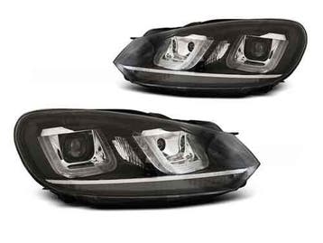U-LED koplampen Chrome geschikt voor VW Golf 6, Auto-onderdelen, Verzenden, Nieuw, Volkswagen