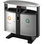 Afvalscheidingsstation | Staal | Zwart/Grijs | 78L | Open |, Verzenden, Nieuw in verpakking
