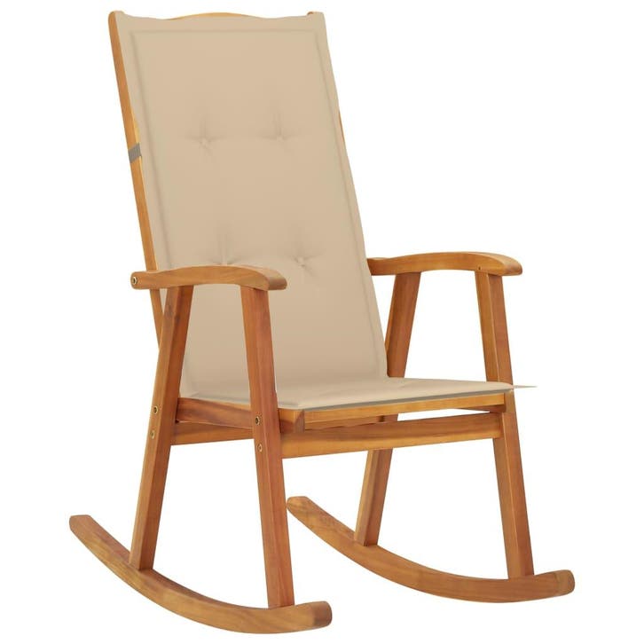 vidaXL Schommelstoel met kussens massief acaciahout, Jardin & Terrasse, Chaises de jardin, Envoi