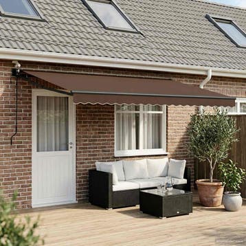 vidaXL Elektrisch Uitschuifbare Zonneluifel Taupe, Verzenden, Nieuw