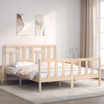 vidaXL Bedframe zonder matras massief grenenhout 160x200 cm, Verzenden