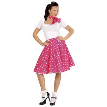 Rock N Roll 50S Verkleedset Roze 2 delig, Verzenden