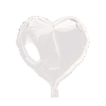 Helium Ballon Hart Wit 45cm leeg, Hobby & Loisirs créatifs, Verzenden