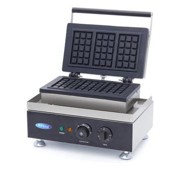 Wafelijzer | 50–300°C | RVS | Drie wafels tegelijk | 1.75kW, Verzenden, Nieuw in verpakking