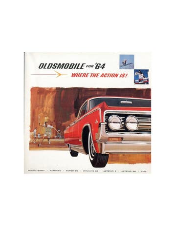 1964 OLDSMOBILE PROGRAMMA BROCHURE ENGELS, Nieuw