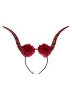Haarband Hoorns Rode Rozen Rood Duivel Bloemen Diadeem Bloed, Ophalen of Verzenden, Nieuw