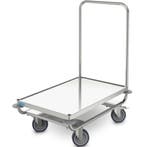 Platformwagen | RVS | Max. 120kg | Wielen (Geremd) +, Verzenden, Nieuw in verpakking
