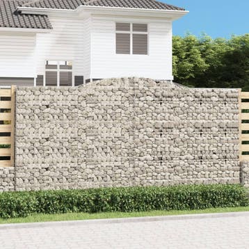 vidaXL Schanskorven 5 st gewelfd 400x50x200/220 cm ijzer, Verzenden
