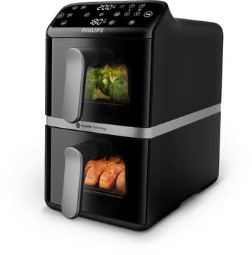 Philips Airfryer 4000 Series Dual-Stacked Dubbele Airfryer, Elektronische apparatuur, Airfryers, Verzenden, Zo goed als nieuw
