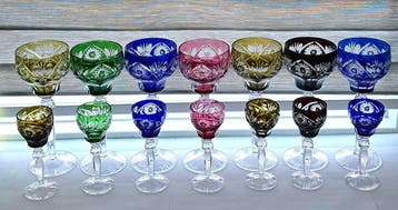 Nachtmann - Wijnglas (14) - meerkleurig geslepen kristal -