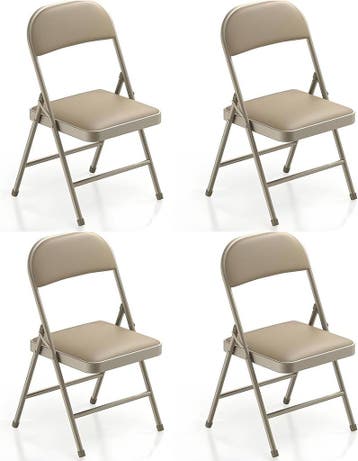 Klapstoelen - Vouwstoelen - Set van 4 - Eettafelstoelen - Kh, Verzenden