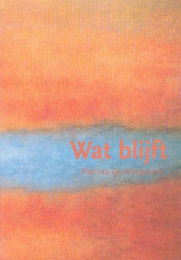Wat blijft - Patricia de Martelaere - 9789080698611 - Paperb, Verzenden, Nieuw