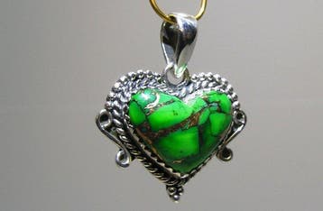 Turquoise Hanger - Hoogte: 27 mm - Breedte: 23.7 mm- 4.48 g