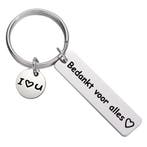 Fako Bijoux - Sleutelhanger Bedankt Voor Alles - Cadeau -, Verzamelen, Verzenden, Nieuw