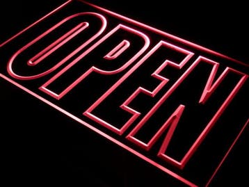 OPEN neon bord lamp LED verlichting reclame lichtbak #14 *RO, Verzenden, Nieuw