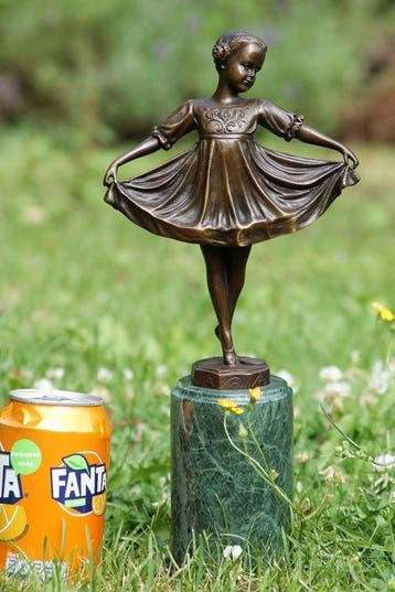 sculptuur, lilly het kleine danseresje - 32 cm - brons