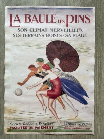 Leonetto Cappiello - La Baule Les Pins – Manifesto, Antiek en Kunst